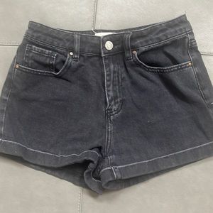 PacSun Black Denim Mom Shorts